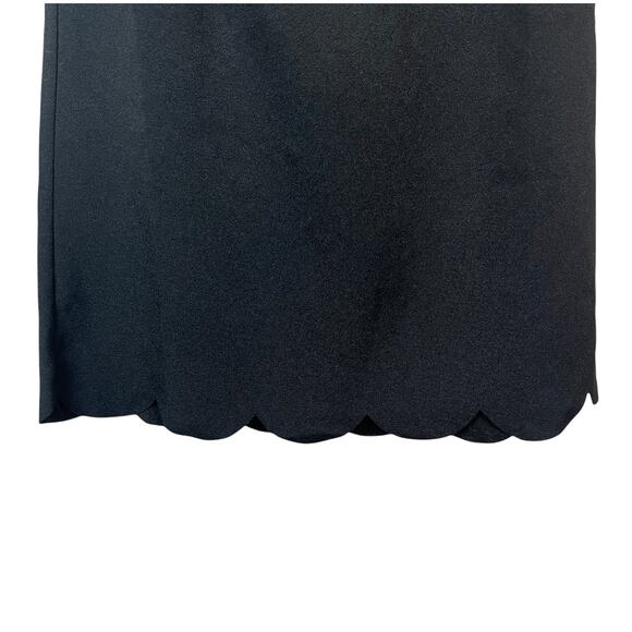 Tobi Scalloped Hem Short Sleeve Black Mini Dress Size Small - Picture 3 of 8